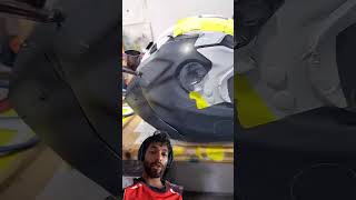 Skills is impotent art bmwr18custom helmet automobile painting bike motorcycle [upl. by Ibot]