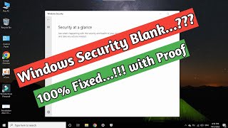 How to fix Windows Security Error  Security at a glance Blank Window  COMPUTER MASTER [upl. by Wilhelmina]