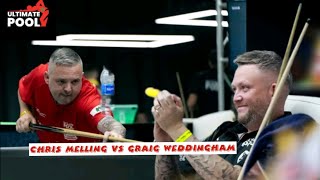 BIG MATCH CHRIS MELLING VS GRAIG WEDDINGHAM RACE TO 8 [upl. by Evita]