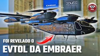 EXCLUSIVO Veja de perto o eVTOL da EMBRAER que acabou de ser REVELADO [upl. by Ardnat]