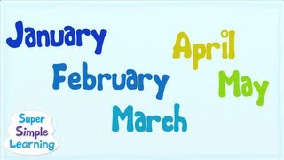 The Months Chant  Super Simple Songs [upl. by Mungam467]