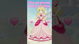 hice ala princesa peache en anime [upl. by Aiuqcaj]