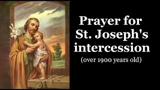 Prayer for St Josephs intercession [upl. by Kurth]