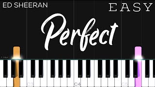 Perfect  Ed Sheeran  EASY Piano Tutorial [upl. by Reppep]