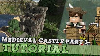 Minecraft Tutorial How To Build A Medieval KeepCastle  Part One [upl. by Nannarb]