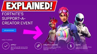 FORTNITES SUPPORT A CREATOR EVENT EXPLAINED Support Me and Others [upl. by Adnaw261]