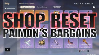 Genshin Impact SHOP RESET PAIMONS BARGAINS for March 2022 [upl. by Selma18]