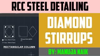 HOW TO DO STEEL DRAFTING OF DIAMOND STIRRUP [upl. by Glanti]