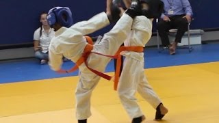 kids kyokushin karate fast knockout 6 years oroshi kakato [upl. by Enyrhtak]