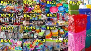 👌👌👌Rs1 Onwards Cheapest Household Items Wholesale Market in chennaiKitchen Useful Plastic Products [upl. by Ardnaid264]