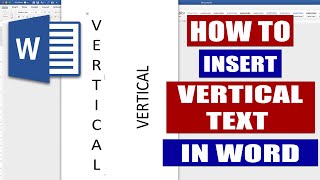 How to insert VERTICAL TEXT in WORD  Multiple ways to type vertically in Word EASILY [upl. by Yuma588]