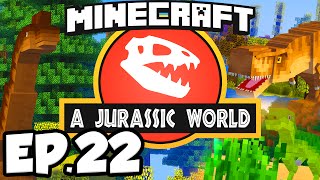 Jurassic World Minecraft Modded Survival Ep22  SO MANY DINOSAUR FOSSILS Rexxit Modpack [upl. by Ticon]