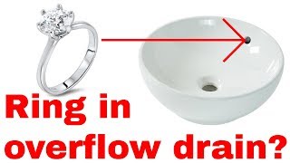 How to remove a ring from your sinks overflow drain [upl. by Barcus]