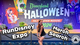 Disneyland RunDisney Health Expo Halloween Marathon Weekend Run Merch  Day One  Plus Fun [upl. by Legnaleugim]