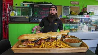 THIS MASSIVE SANDWICH CHALLENGE HAS NEVER BEEN BEATEN  BeardMeatsFood [upl. by Lourie]