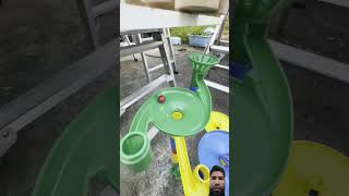 Wooden Squiggly Course Relaxing Tunnel Marble Run ASMRhaba marblerunshortsvideo viralvideo [upl. by Red]