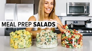 3 Easy MEAL PREP Ideas for Summer Salad Recipes [upl. by Eniluj]