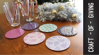 Easy and Affordable DIY Christmas Coasters  Craft of Giving [upl. by Adaval]