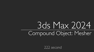 3ds Max 2024 Compound Object Mesher [upl. by Craddock43]