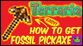 How To Get Fossil Pickaxe In Terraria  Terraria 1449 [upl. by Nivej]