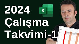 2024 Çalışma Takvimini Excelde Oluşturmak 1 Örnek  917video  Ömer BAĞCI [upl. by Ibbob366]