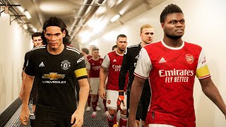 Arsenal vs Manchester United ft Thomas Partey  Cavani  Telles Gameplay [upl. by Wilonah939]