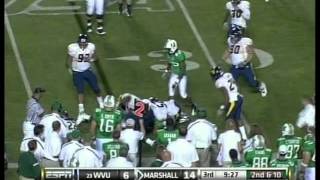 2010 CFB  23 WVU vs Marshall [upl. by Acira35]