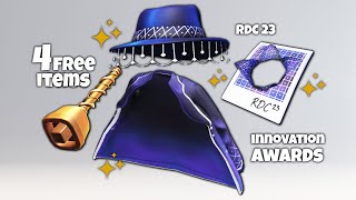 HURRY GET 4 NEW FREE ITEMS 🤩🥰 ROBLOX INNOVATION AWARDS 2023 [upl. by Neeoma]