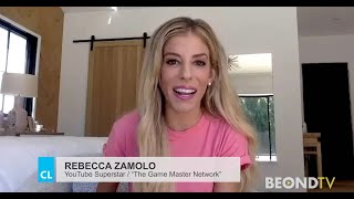 YouTube superstar Rebecca Zamolo on BEONDTV  launching quotThe Game Master Networkquot App [upl. by Atteuqram]