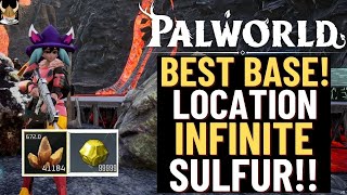 Palworld Best Base Location for Sulfur Farm HAS 6 SULPHUR NODES AND SOME IRON ORE BUILD GUIDE [upl. by Dean]