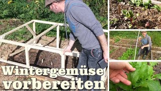 Wintergemüse Salat Spinat und Möhren vorbereiten Gartentipp Oktober 1005 [upl. by Ahrendt]