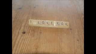 I Love You  Scrabble Tile Rack Stop Motion Animation wwwScrabbleBubblecom [upl. by Negeam]