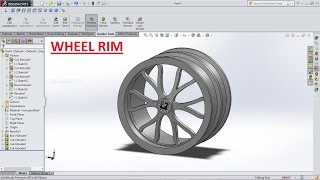 SolidWorks tutorial How to Create Wheel Rim [upl. by Darcia172]