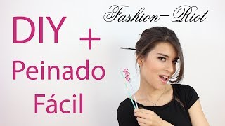 DIY Crea unos lindos palillos chinos para el cabello  Fashion Riot [upl. by Wurst]