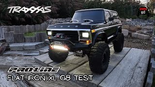 Traxxas Trx4 Ford Bronco 79  I Test The PROLINE FLAT IRON XL G8 Tires on my crawler course [upl. by Xuaeb]