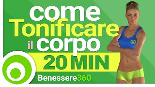 Come Tonificare il Corpo Total Body Workout di 20 Minuti  Allenamento Completo a Casa [upl. by Olrac]