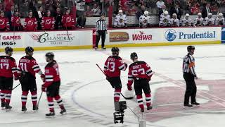 Tyler Toffoli Seals It On Empty Net GOAL NJ Devils vs Chicago 1524 IN ARENA CAM [upl. by Hesler555]