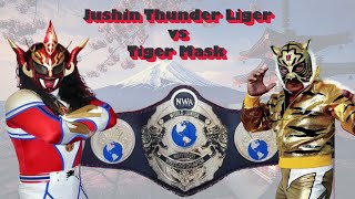 UFW  Jushin Thunder Liger vs Tiger Mask  wwc iwapr njpw roh nwawrestling wwe2k24 [upl. by Llerrat]