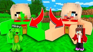 Mikey and JJ Found SECRET BASE inside JJ and Mikey Girl in Minecraft  Maizen [upl. by Calvina]