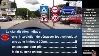 Nouveaux examen 👍 2023🕗 CodeDeLaRouteEnFrance 🇫🇷 Sérié 4 Q 01 à 40 Panneaux de signalisation [upl. by Evadnee]