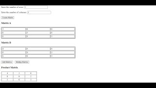 III BCA PHP Lab Ex B2  PHP program that facilitates the addition multiplication of two matrices [upl. by Nyladnar]