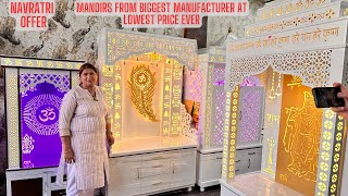 Wooden Mandirs and Corian Temples at Lowest Price From Biggest Manufacturer  Mandir Market in Delhi [upl. by Sito]