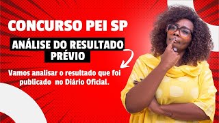 Análise do Resultado Prévio  Concurso PEI SP [upl. by Syhr]