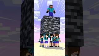 Steve Team Vs Herobrine Team  Race with Big Bedrock shorts friendship minecraft helpherobrine [upl. by Medardas]