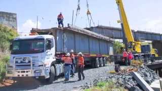 VEC Don Rv Rail Bridge Replacement Timelapse [upl. by Cutcliffe]