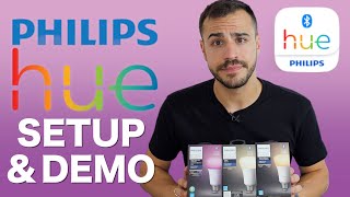 New Bluetooth Philips Hue Lights  Setup and Demo [upl. by Ednutabab560]