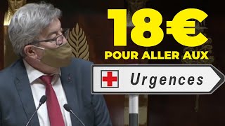 18€ pour aller aux urgences   Lalerte de Mélenchon [upl. by Medorra]