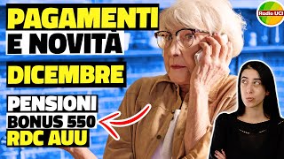 Pagamenti INPS e novità Dicembre 2023 Pensioni Bonus 550€ Assegno Unico RDC bonus trasporti [upl. by Letch167]