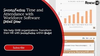 SuccessFactors Time and Attendance with Workforce Software [upl. by Ytima]