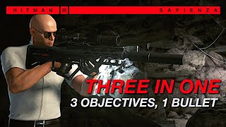 Killing both targets and destroying the virus with one shot in Sapienza  HITMAN 3 [upl. by Denna]